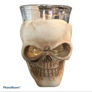 Spooky Night Skull Shot Glass Set of 4 Halloween Party Drinkware Gift